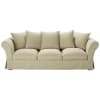 4-/5-Sitzer-Sofa aus Baumwolle, graubeige